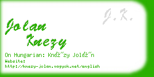 jolan knezy business card